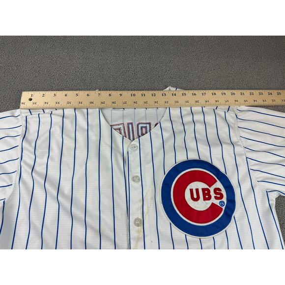 Majestic Chicago Cubs CoolBase Pinstripe Jake Arrieta #49 Baseball Jersey Size M - Picture 8 of 16